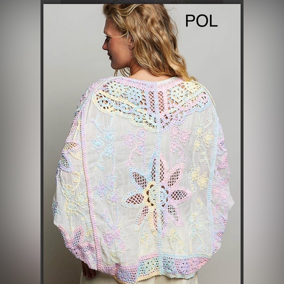 BP224-7💙💚POL perfection batwing Sleeve button front  cardi in pink+blue+-elegant - Picture 3 of 10